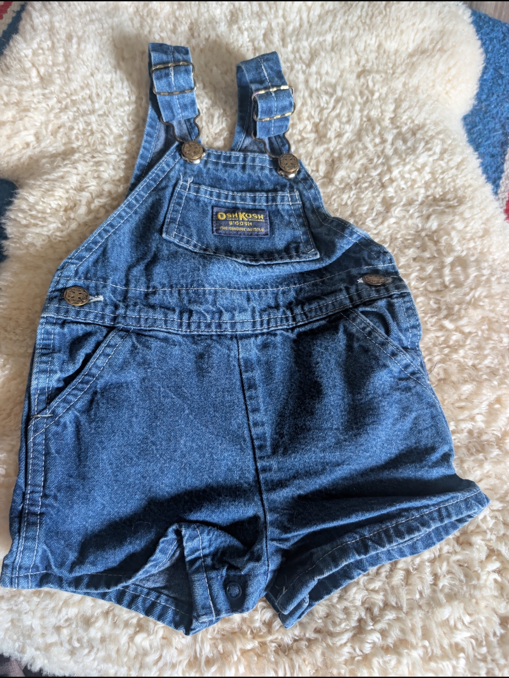 OshKosh B'gosh Toddler Denim Short Overalls - Blue